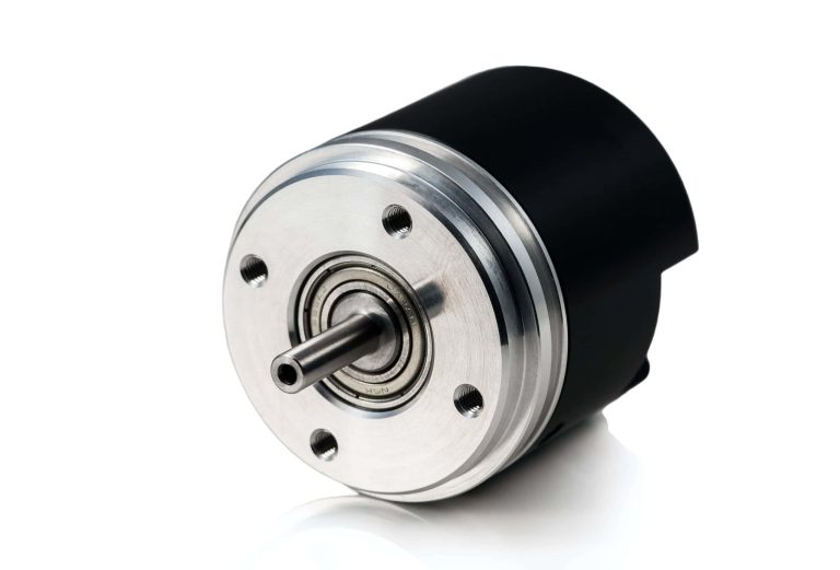 High-precision industrial gear motor with durable metal construction.