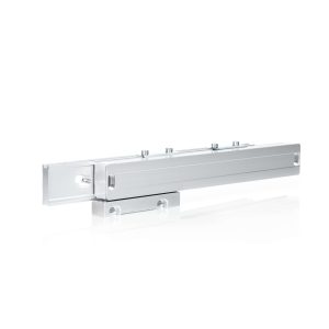 Power distribution rail for electrical wiring and circuit management.