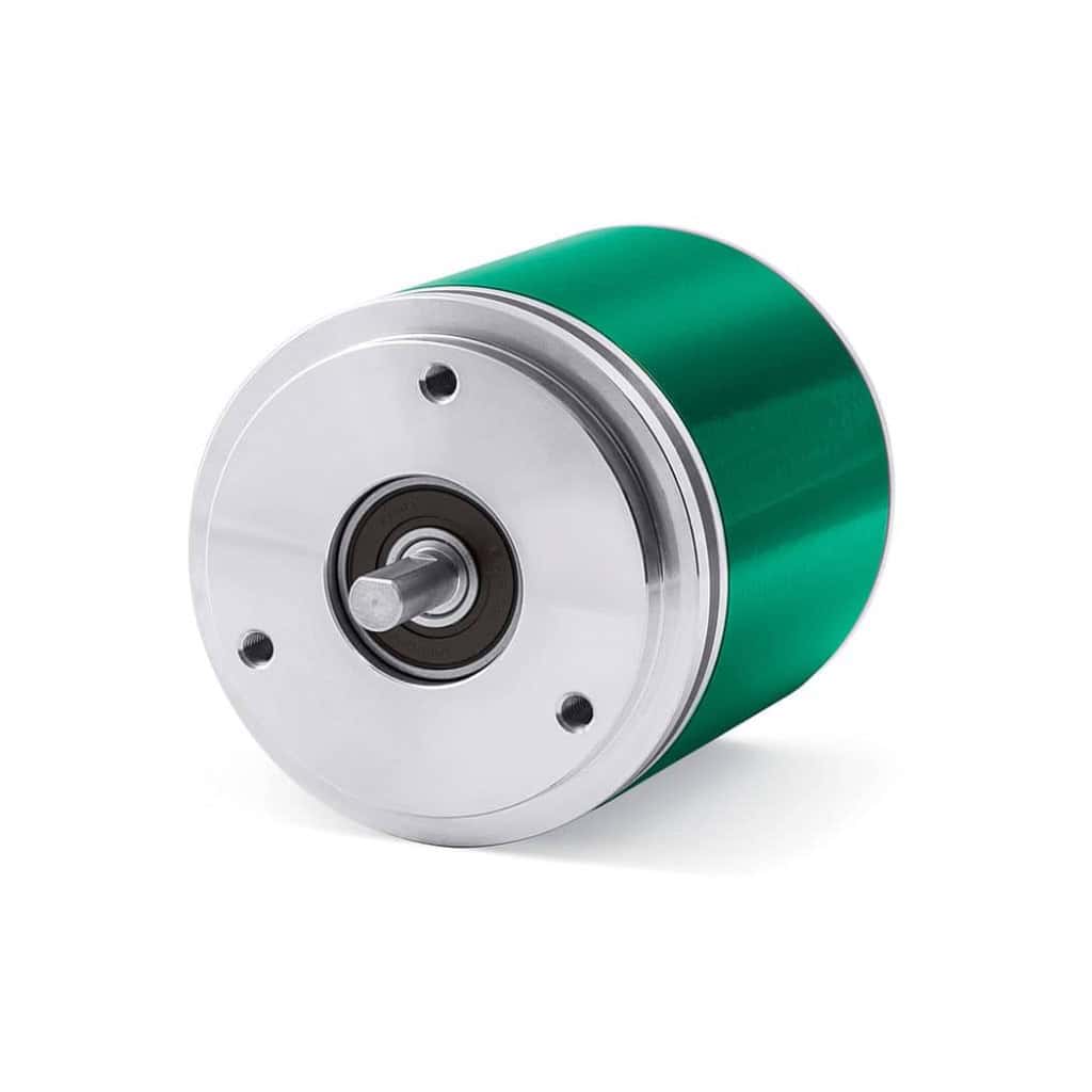 Electric motor for industrial applications with durable metal casing.