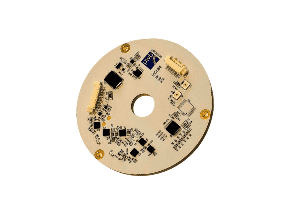 Compact inductive absolute encoder for precise position sensing in industrial automation.